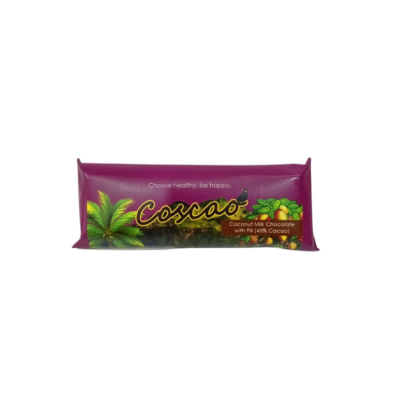 Coscao - Coconut Milk Chocolate 43% with Pili 25g