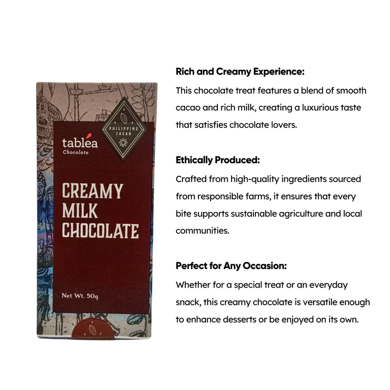 Tablea Chocolate - Creamy Milk Chocolate 50g