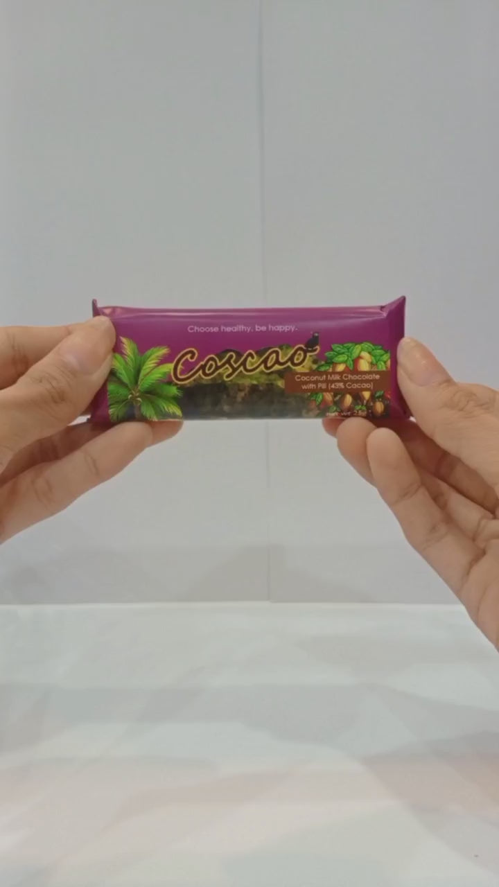 Coscao - Coconut Milk Chocolate 43% with Pili 25g