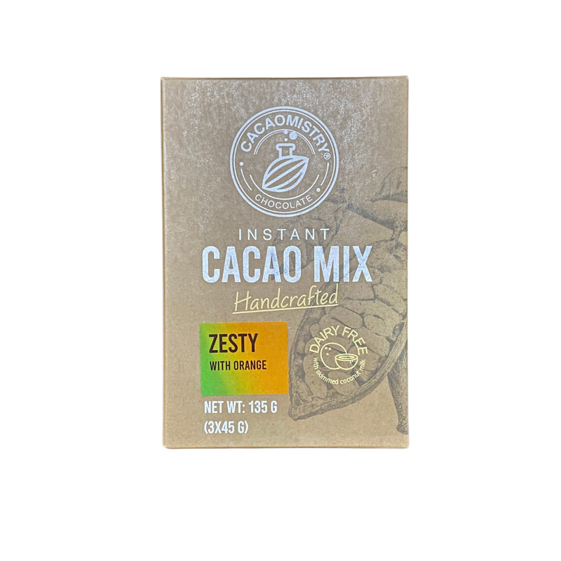 Cacao Mistry - Zesty with Orange Instant Cacao Drink Box 3 x 45g